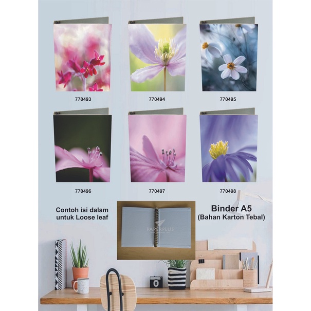 

Binder A5 / Binder Note A5 / Bunga / Set 2936