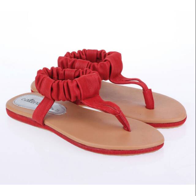 SALE SANDAL ANAK PEREMPUAN SENDAL CAPIT ANAK CEWEK LUCU WARNA MERAH MURAH UKURAN 31 32 33 34 35