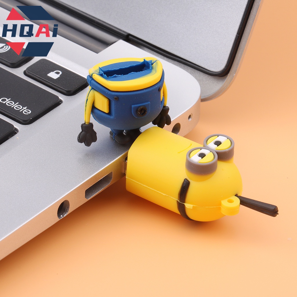 Usb Flash Drive Portable High Speed Desain Kartun Minions Kapasitas 8GB / 16GB / 32GB / 64GB / 128GB