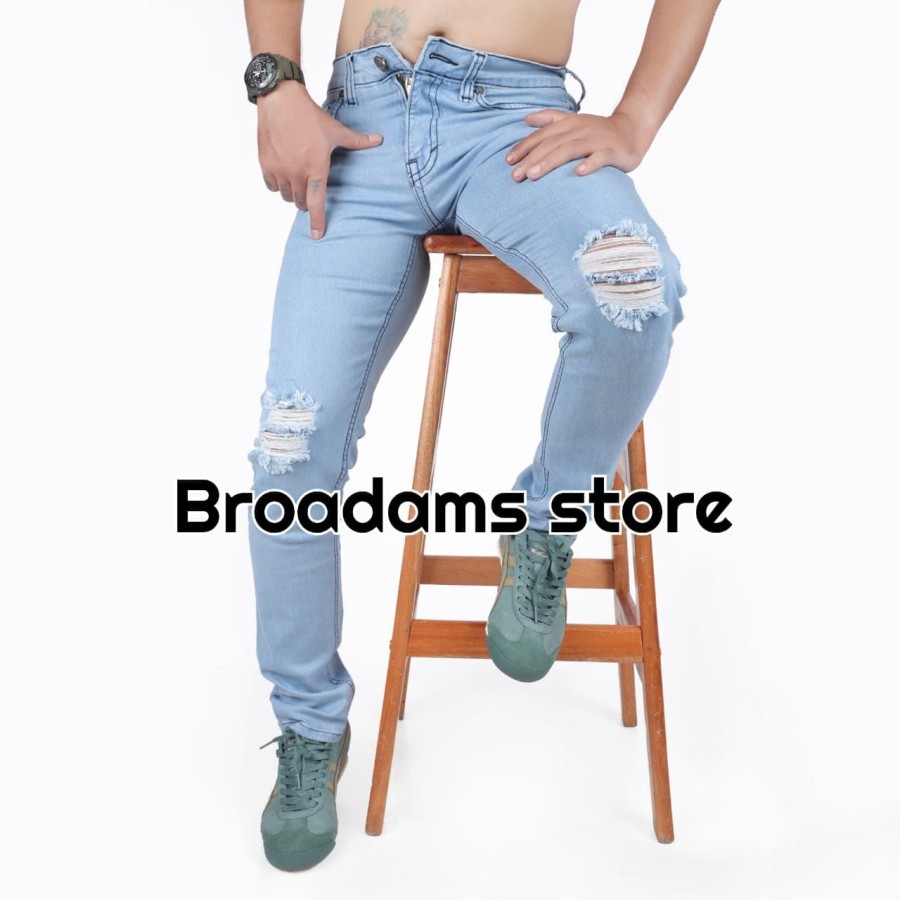 celana panjang jeans denim riped distro bandung