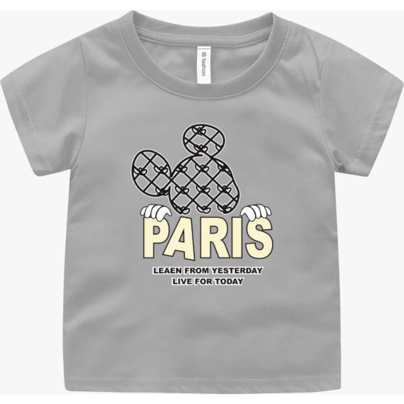 Baju Kaos Anak Unisex Anak Cowok Dan Cewek Paris miki Atasan Anak Anak Kaos Oblong Anak perempuan