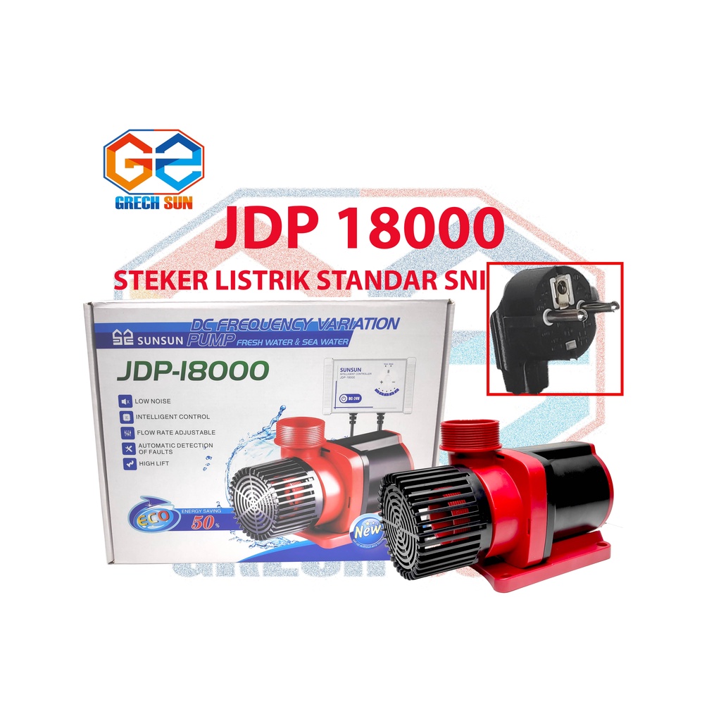 DC FREQUENCY VARIATION PUMP SUNSUN JDP 18000 POMPA KOLAM AQUARIUM