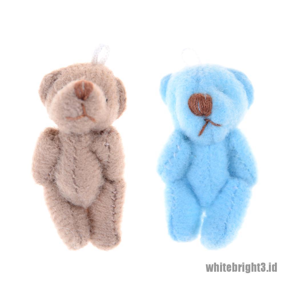 (white3) 1pc Mainan Boneka Stuffed Plush Beruang 3.5CM