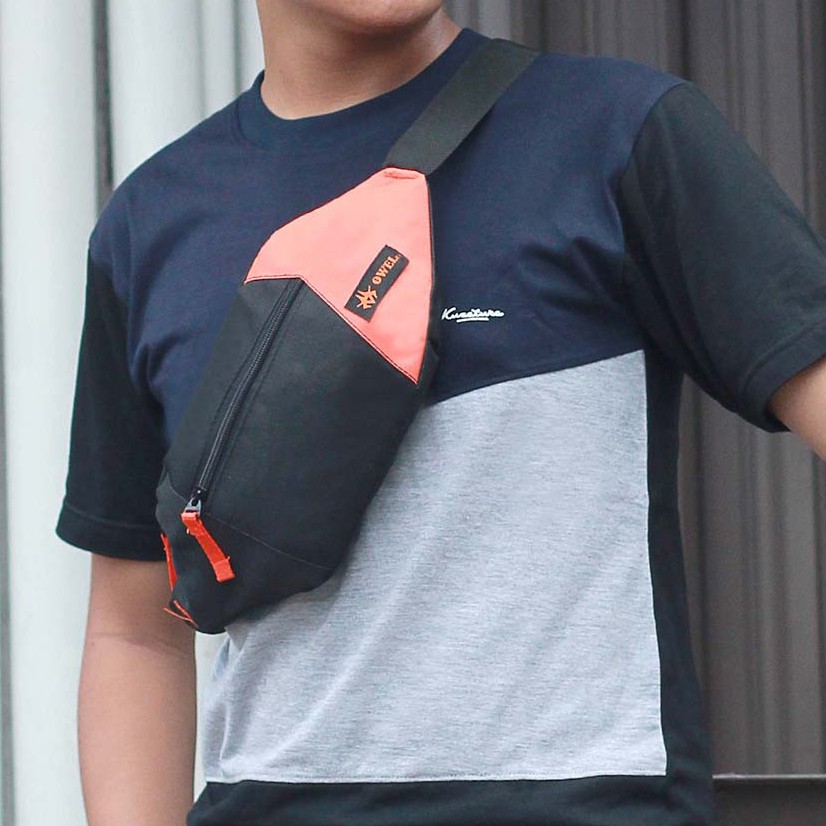 Tas Selempang Pria Distro Kecil Tas Waist Bag Pria Murah | TM 043