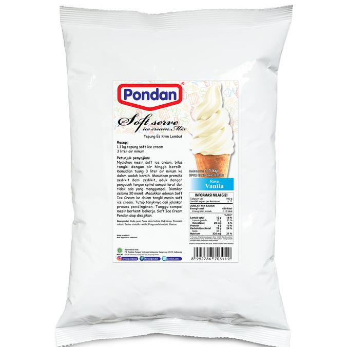 

Cuci Gudang Awal Tahun Pondan soft ice cream vanilla Diskon