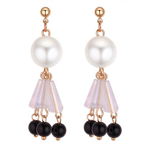 LRC Anting Tusuk Fashion Water Drop Shape Decorated