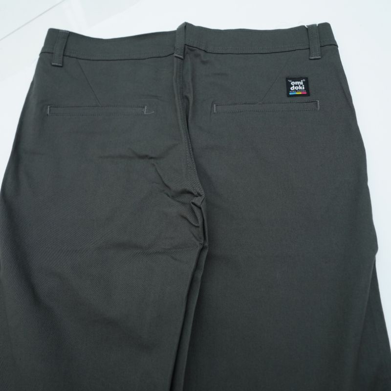 Omidoki Celana Panjang Pria Chinos Distro Dark Grey Chino Pants