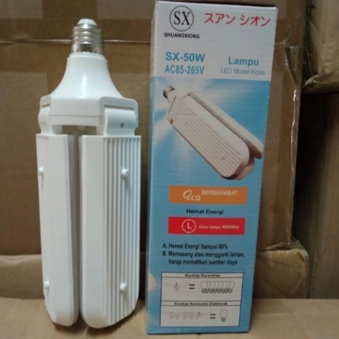 Lampu Led SX 50 Watt Model Kipas - SX 50 watt lampu kipas