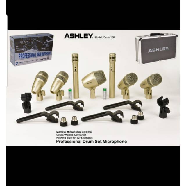 MIC DRUM ASHLEY DRUM168/168 FREE KOPER KOMPLIT KIT  ORIGINAL