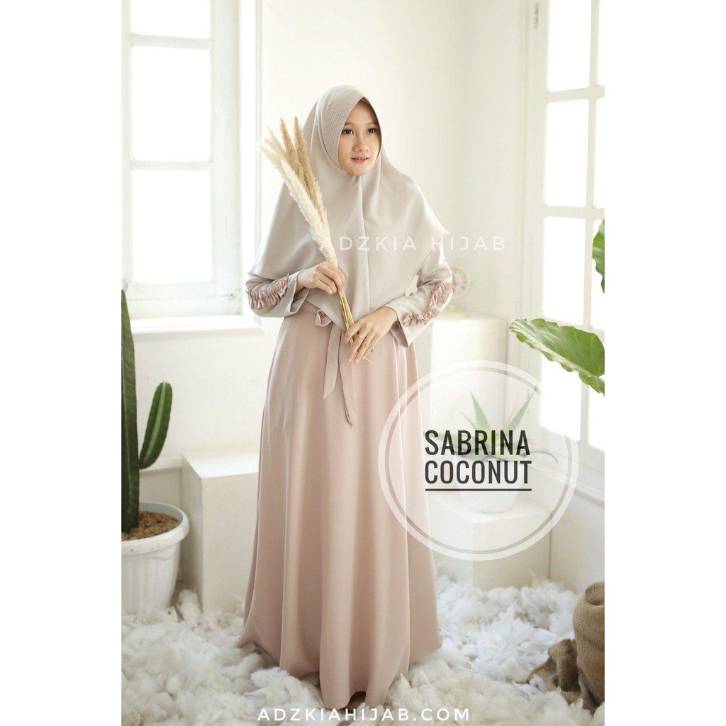 BAJU MUSLIM PAKAIAN GAMIS SABRINA SET SYARI ORIGINAL BY ADZKIA HIJAB