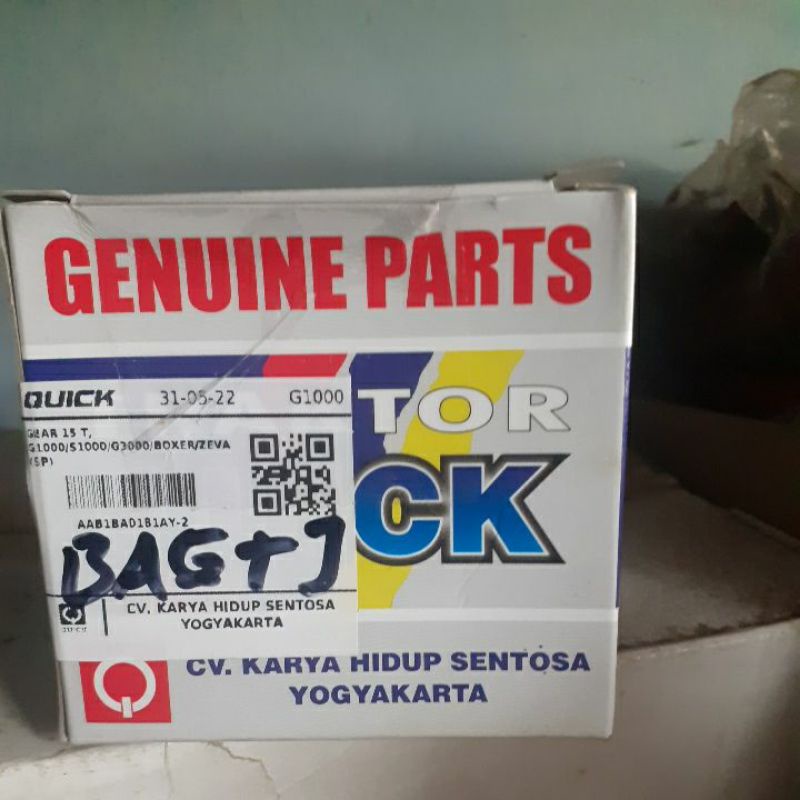 gear/gigi 15T tractor G 1000/G 3000/zeva(asli)