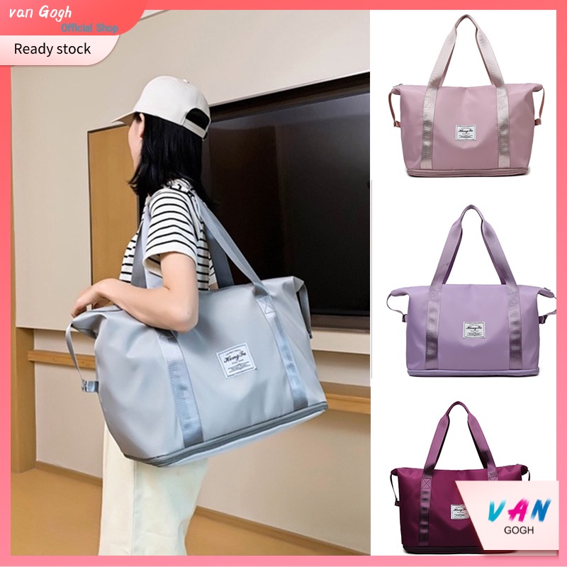 Fashion tas travel portabel jarak pendek tas travel tas penyimpanan berkapasitas besar tas yoga gym