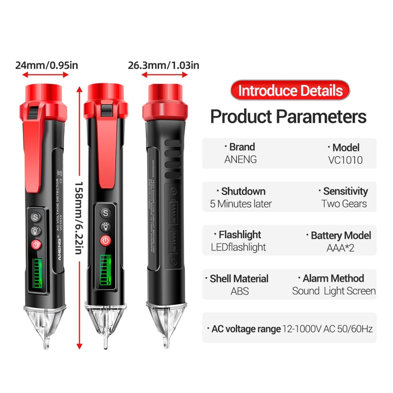 Kiss Alat Tester Tegangan Listrik Portable Tanpa Kontak