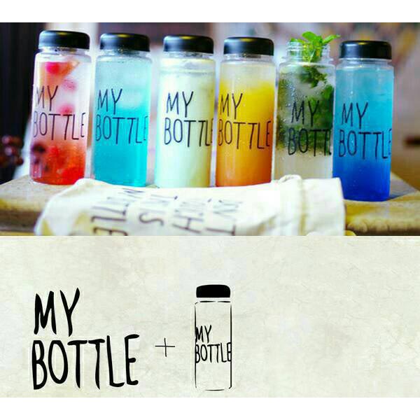 botol minum my bottle infused water (bening) transparan 500 ml tumbler sekolah olahraga