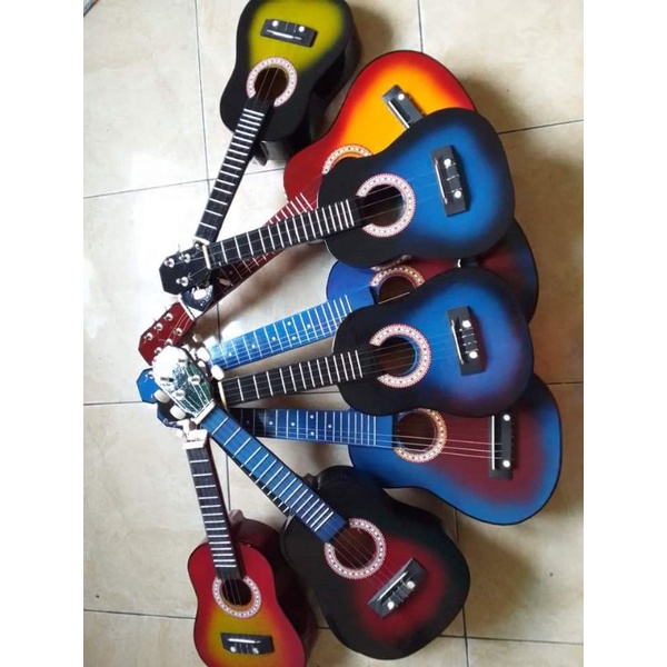 promo gitar anak mini senar  6 asli string ,ukulele,akustik,alat musik,murah