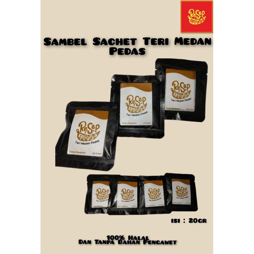 

Sambal Teri medan Sachet/Sambel Teri Medan/20 gr/Sambal Resep Keluarga