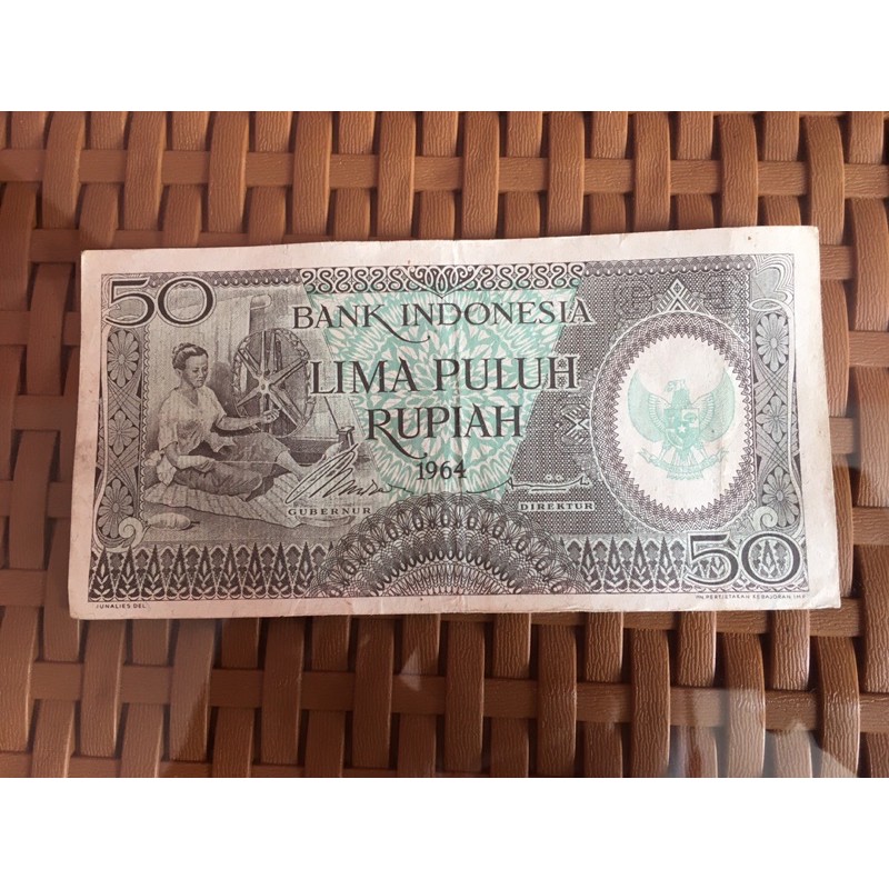 uang kuno 50 rupiah tahun 1964