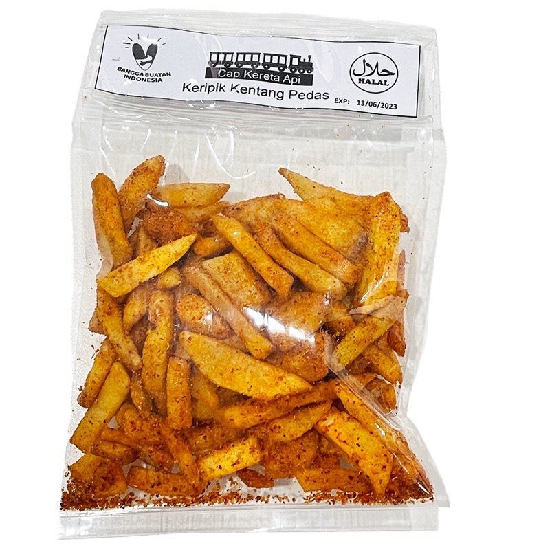 

Keripik kentang pedas cap Kereta Api