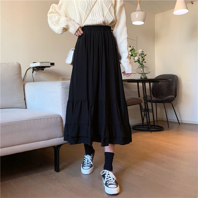 Nozomi Rok Wanita Panjang Kawaii Women Skirt Japan Korean Style Bawahan Rok Cewek Lucu
