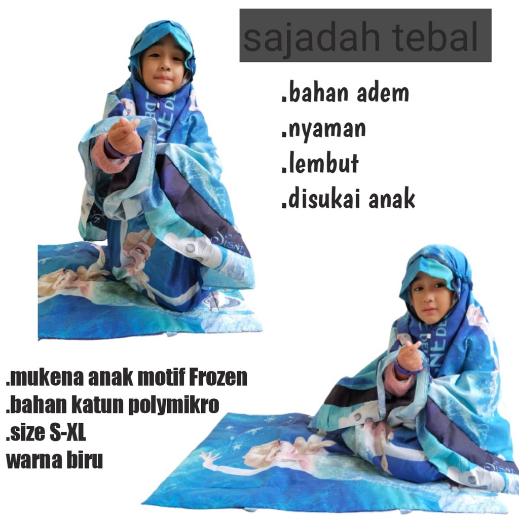 Mukena Anak Frozen Super/Tas Tebal bahan katun/ bahan berkualitas dan bisa bayar ditempat/COD