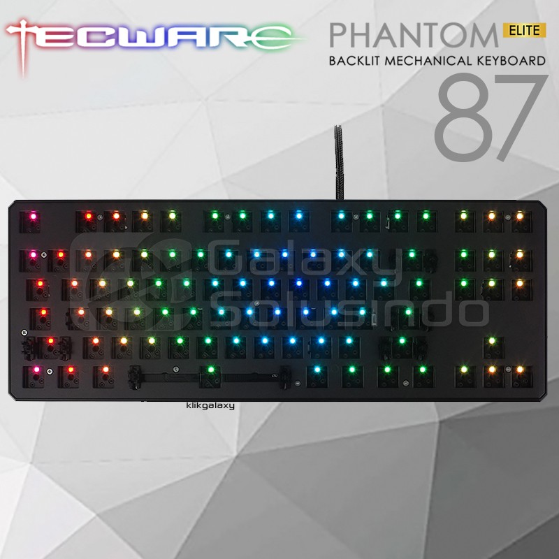 TECWARE PHANTOM ELITE 87 TKL Backlit Mechanical Keyboard - Gateron Blue Switch