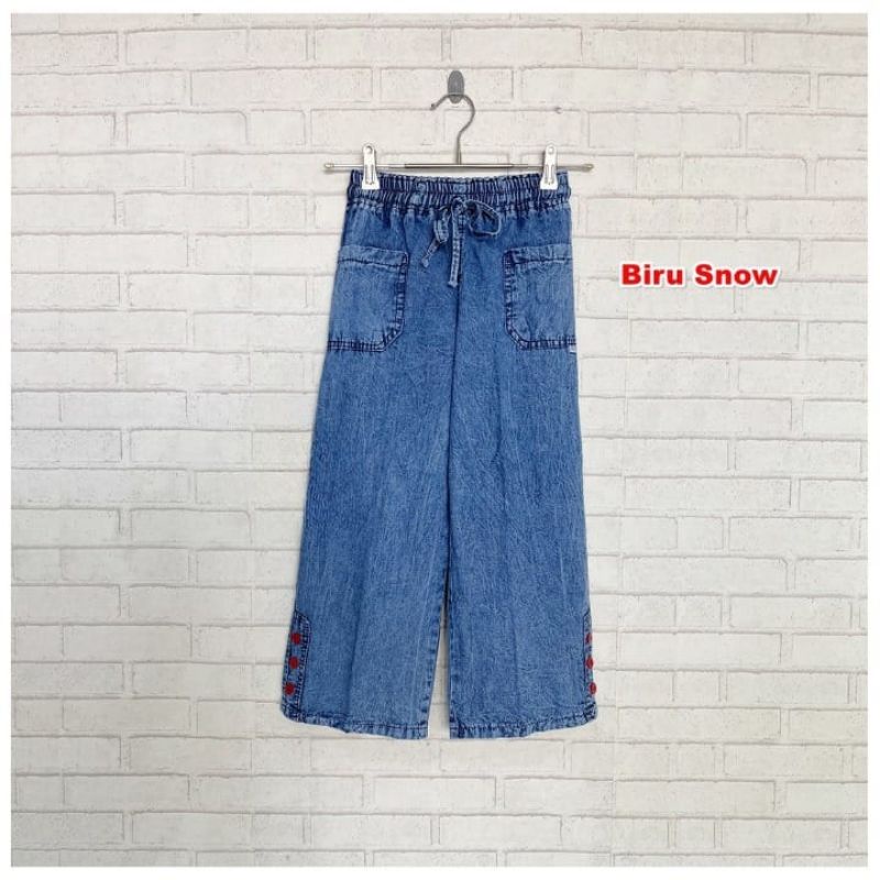 KULOT JEANS SNOW ANAK UMUR 9-12 TAHUN KULOT WANITA TANGGUNG KULOT JEANS ANAK