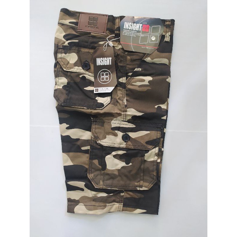 Celana Cargo Pendek Pria Dewasa Jumbo Loreng Army Distro Premium Size 28-38