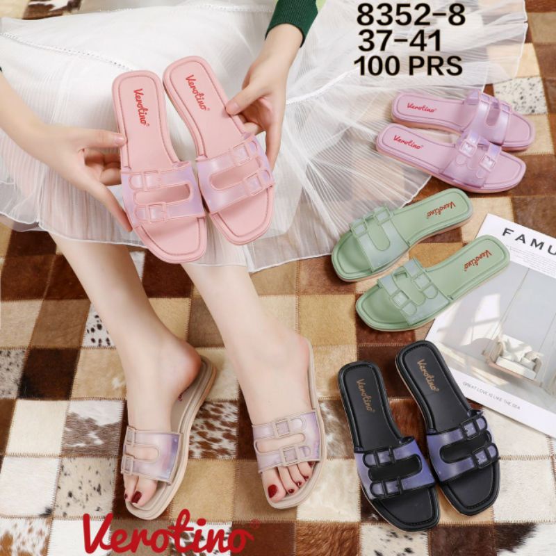 sandal verotino 8352-8BAN DUA TRANSPARANT gesper jelly wanita