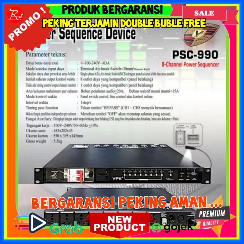 Power Suply Sound System VPK PSC 990 SEQUENCE POWER Suply 8 Channel