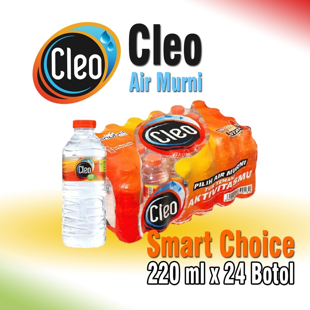 Cleo Mini Air Minum  Mineral Water 220ml 220 ml x 24 botol kecil