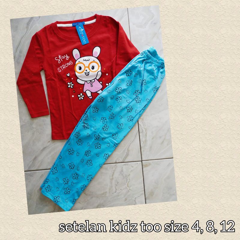 piyama kidz too / setelan kidz too / baju tidur kidz too cewek