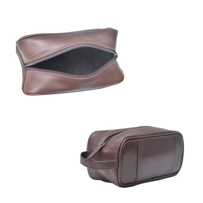 Tas Pouch Kulit Asli/Tas Pouch Kulit/Pouch Pria - Dopp Kit Termurah