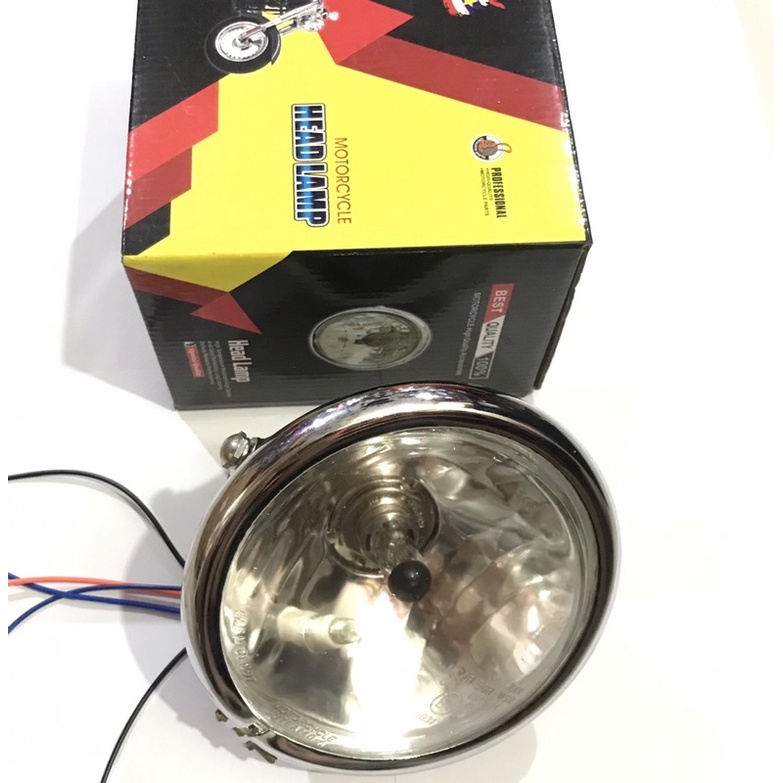 Lampu Depan Bulat Cb100 Lampu Depan Bulat Pesek Buat Motor Modif Custom Classic