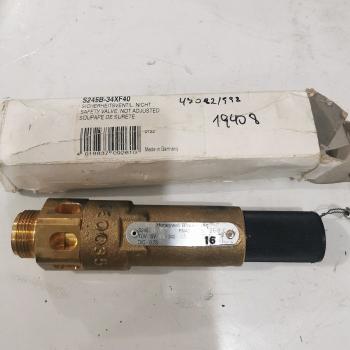 

Safety Relief Valve 3/4" BSPP PN40 Pneumatic Honeywell S245B-34XF40