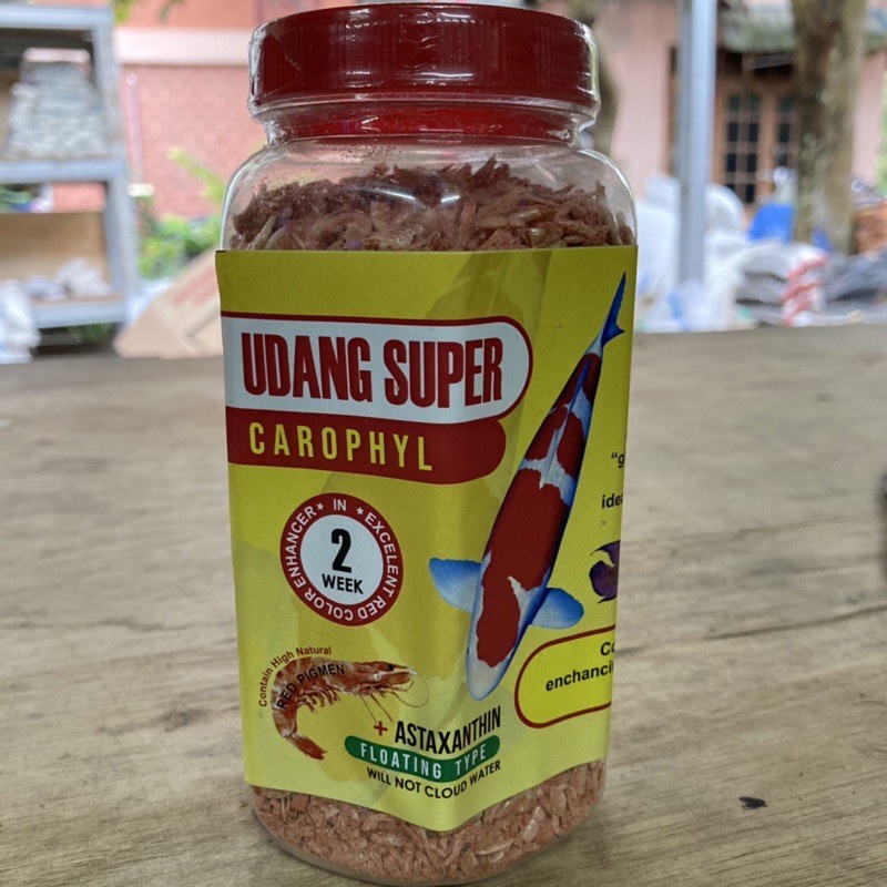 Pakan Makanan Ikan Hias UDANG SUPER CAROPHYL kemasan 130 gram