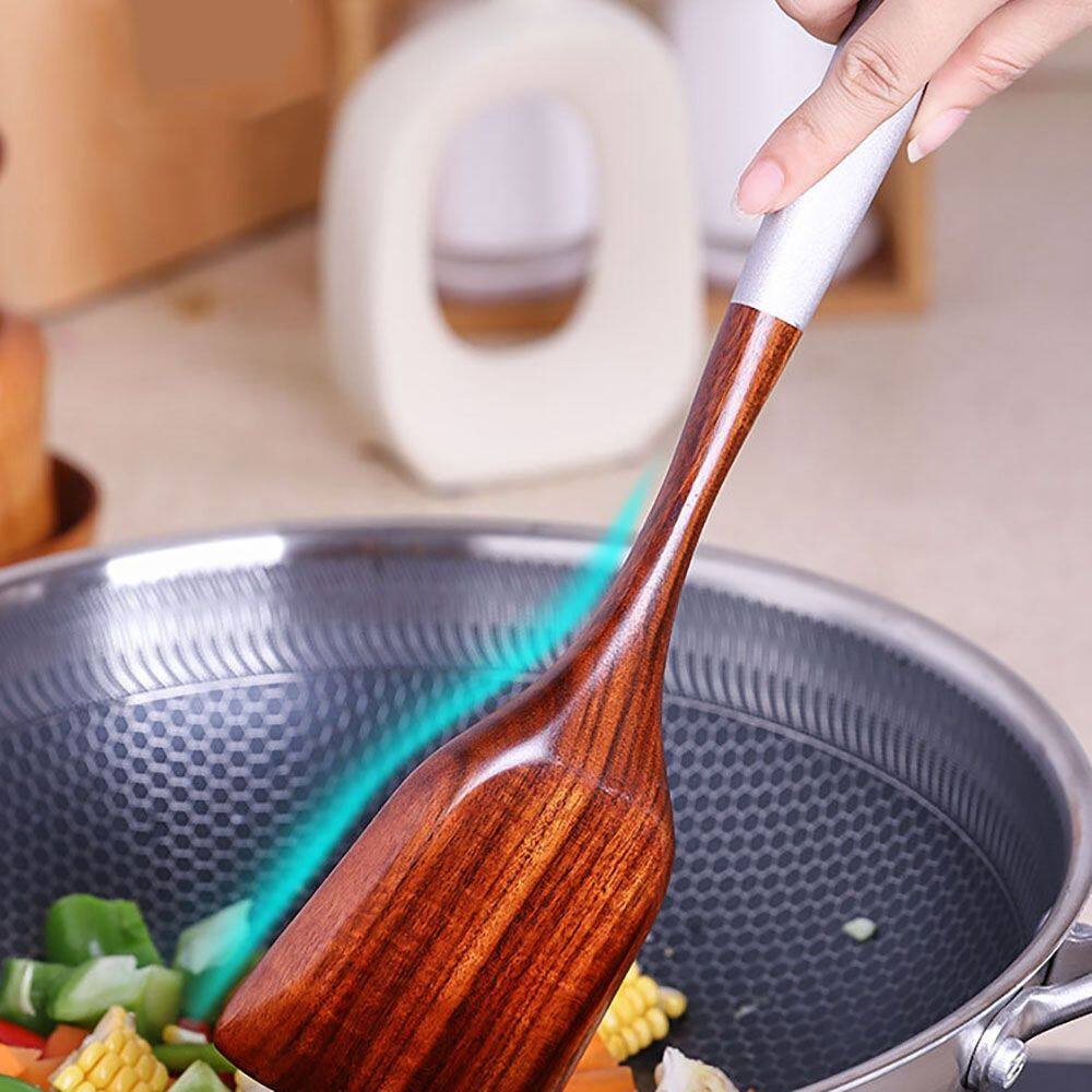 Peralatan dapur kayu/peralatan dapur kayu/sendok kayu dan sekop sayuran Creative simple cooking spoon