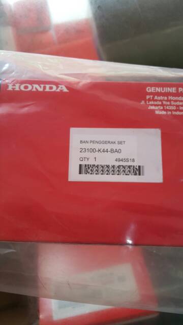 V Belt Set Van Belt Set Ban Penggerak Assy Honda Beat Esp 23100 K44 BA0