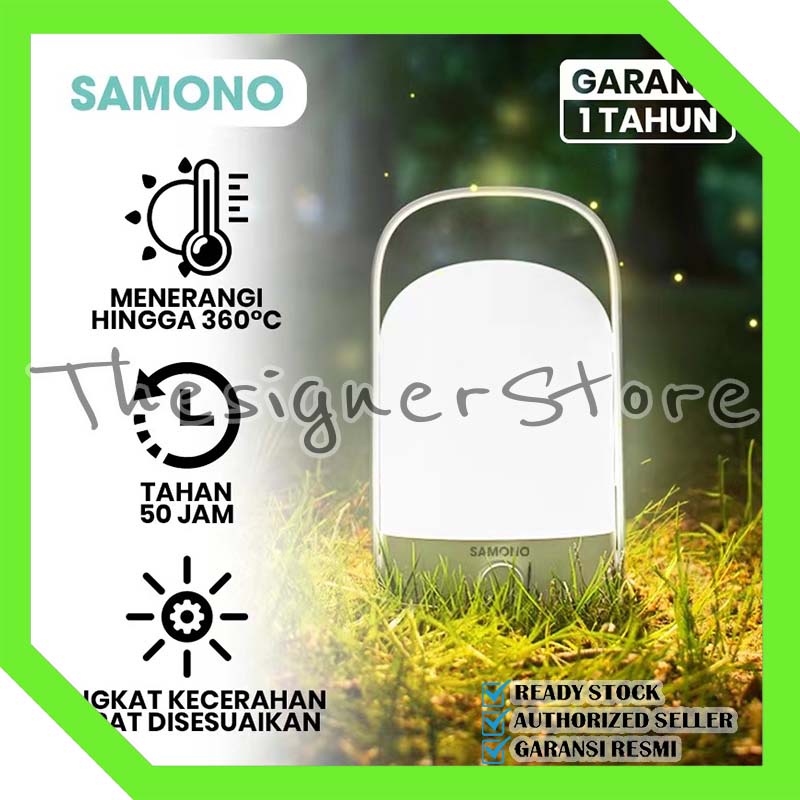 Samono Lampu Gantung Portabel Terang 360° Lampu Senter Tahan 50 Jam Chargeable SW-RLW08 Putih