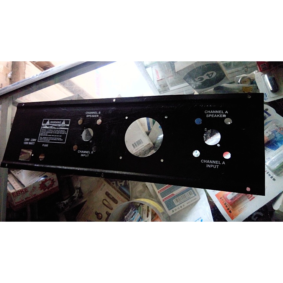 PANEL POWER AMPLIFIER TEBAL KJ800 DEPAN BELAKANG