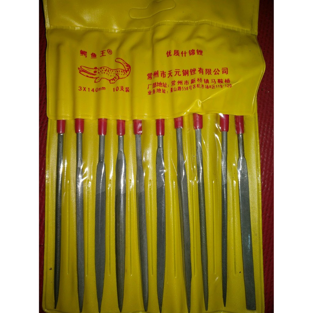 Kikir Besi File Set 10 Pcs Size 3 x 140 Mm Cap Buaya