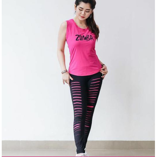 Stelan Baju Senam Cp Sobek + Tengtop Zumba Promo
