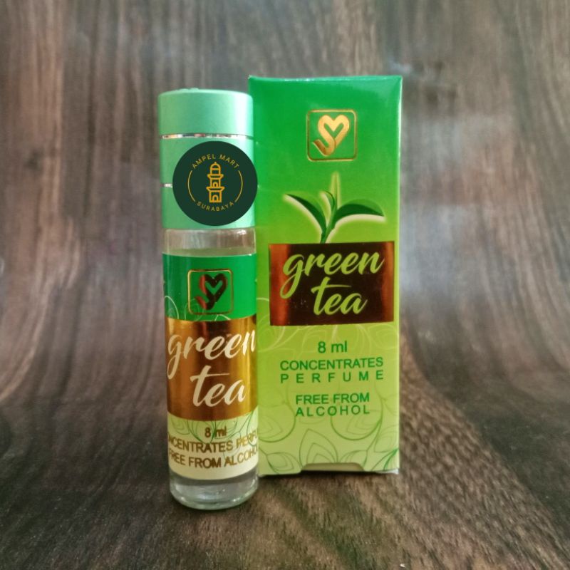 Parfum Green Tea Aroma Teh 8 ml Roll On Non Alkohol - Supermade