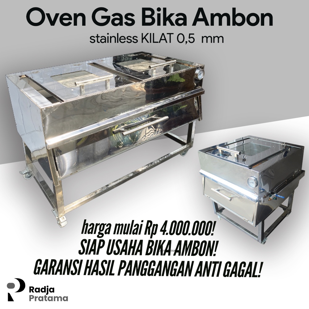 Oven Bika Ambon Gas Berkualitas Tipe Ekonomis tebal 0,5 mm.