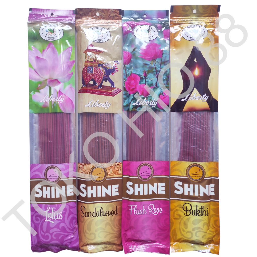 Liberty Shine Hio Harum Dupa India Wangi Merah Long Stick 50 batang Incense Aromatherapy awet Tahan Lama