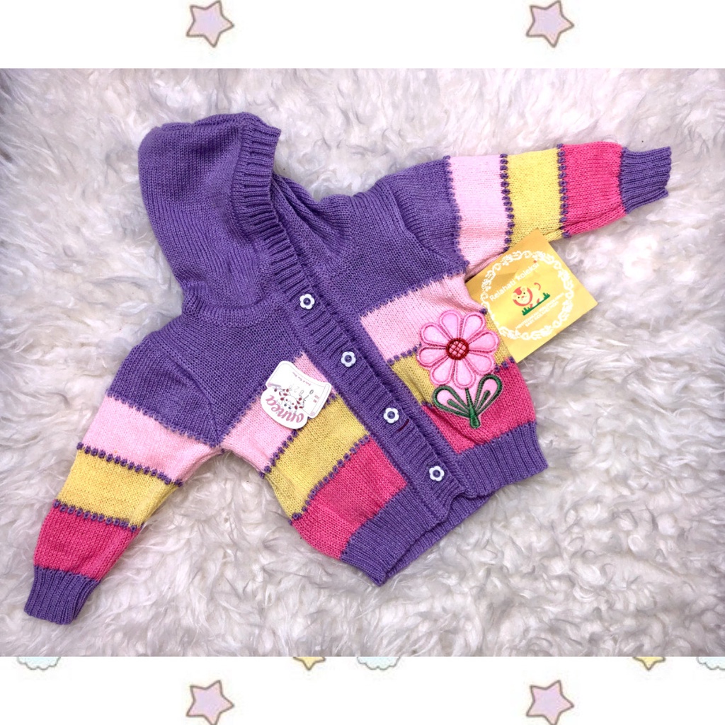 Jaket Bayi Rajut Onnea Warna Topi Laki Perempuan-6