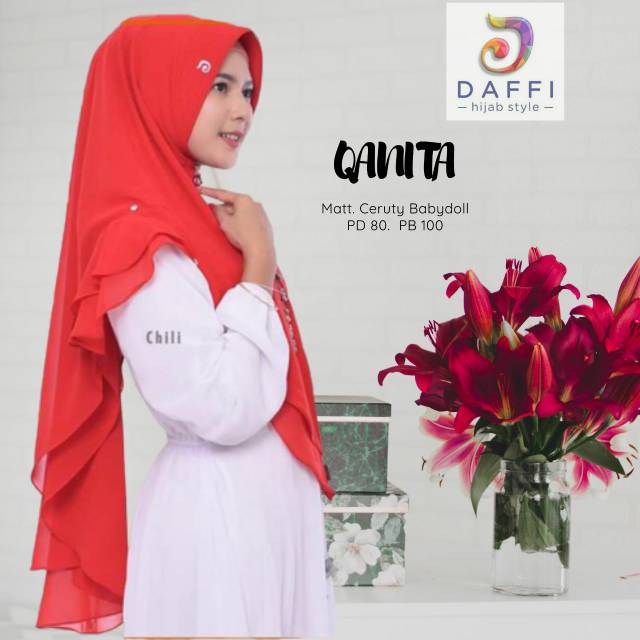 JILBAB CERUTY, JILBAB QANITA ORI DAFFI, JILBAB TERBARU