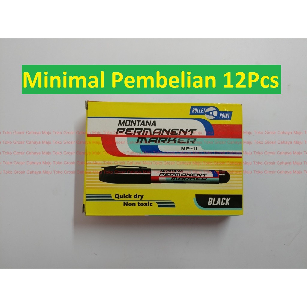 Spidol HITAM Permanen Permanent Marker Besar MURAH (PCS)