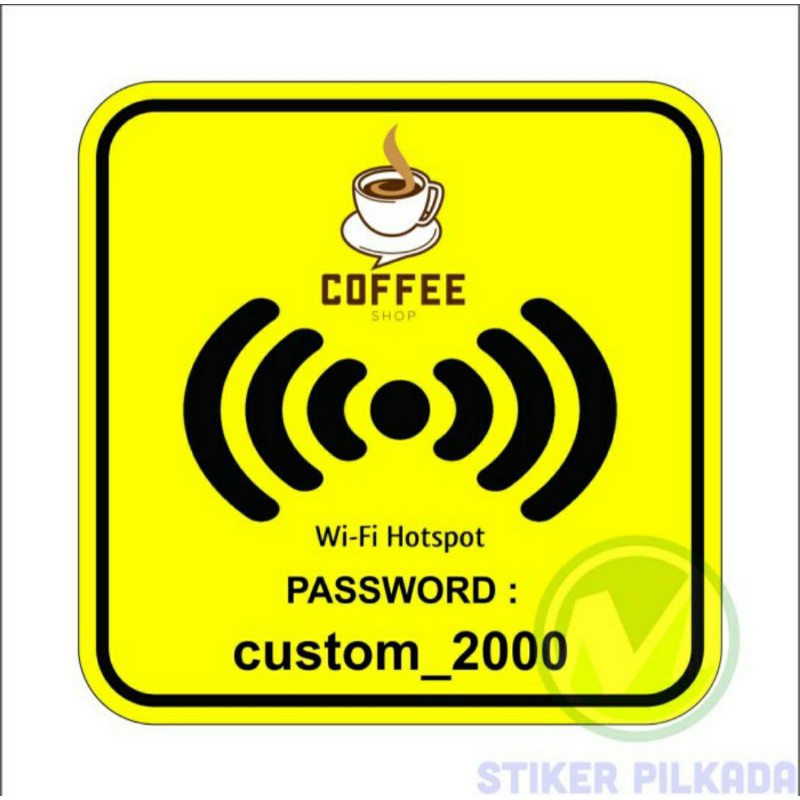 

STIKER VINYL PASSWORD WIFI 10x10CM