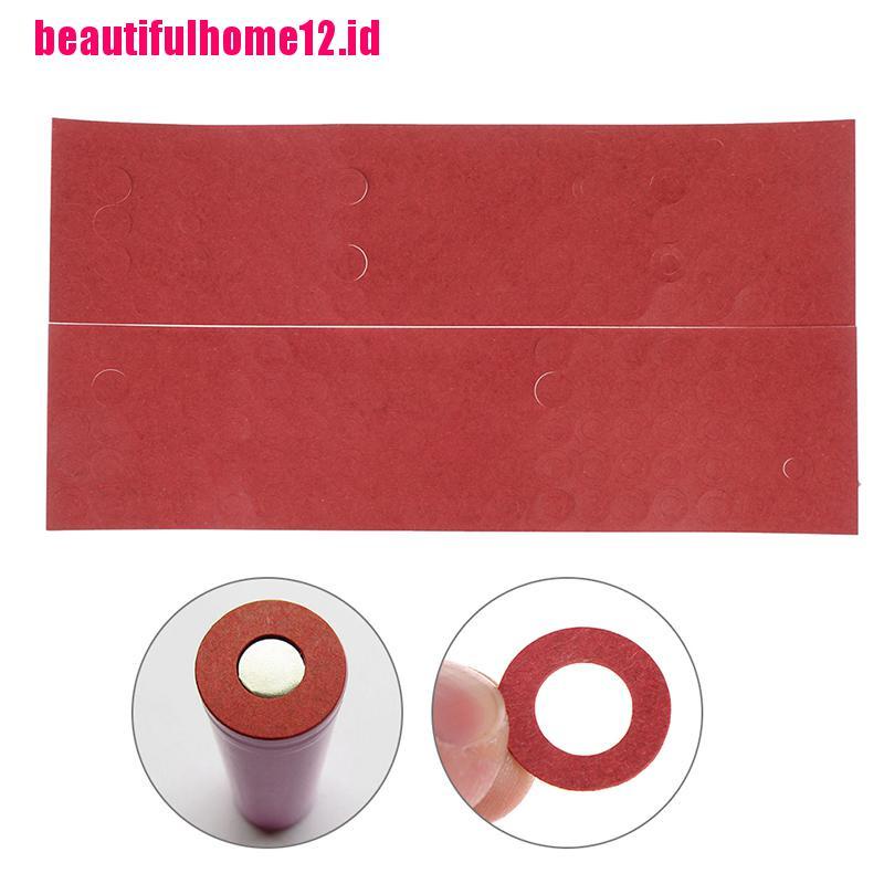 200pcs ring insulator Baterai 18650 Bahan Kertas Kardus Warna Merah