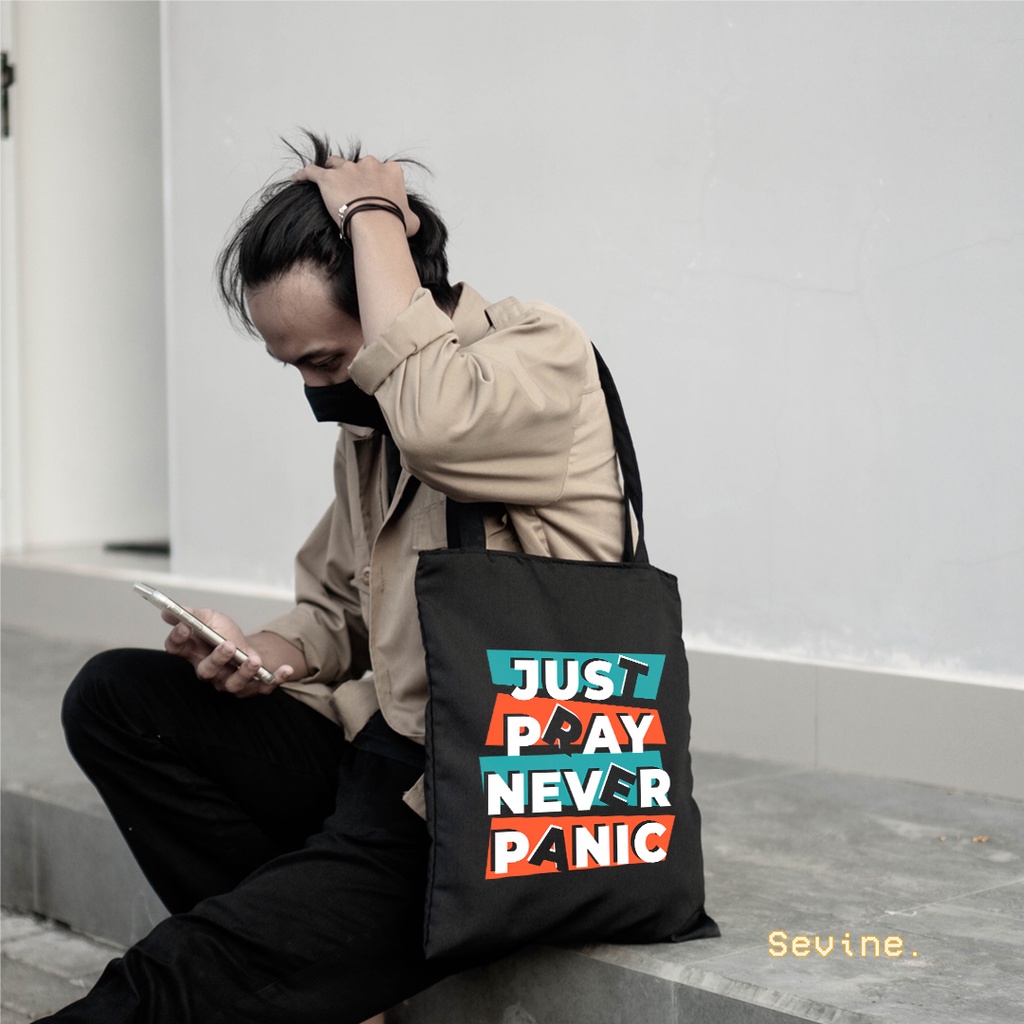 Sevine Tote Bag Resleting Tas Wanita Totebag Black Series Hitam - BTB2